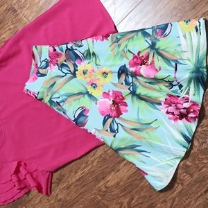 Blouse and beautiful skirt